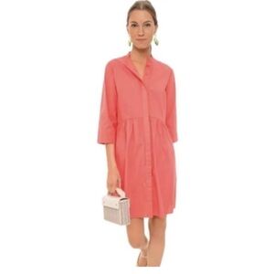 Tuckernuck Royal Shirt Dress - poppy pink (coral), S